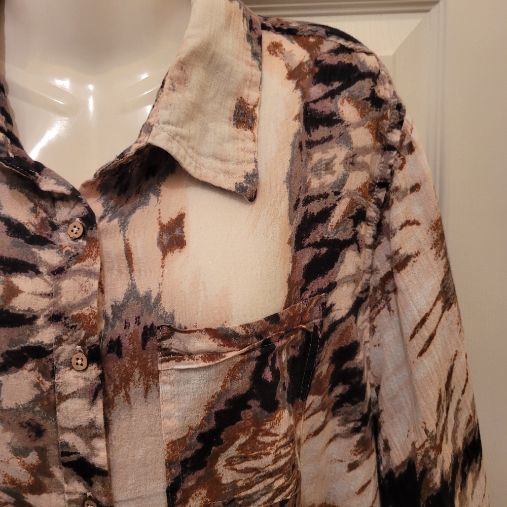 Stylish Abstract Design Camisole Button Down Wome… - image 7